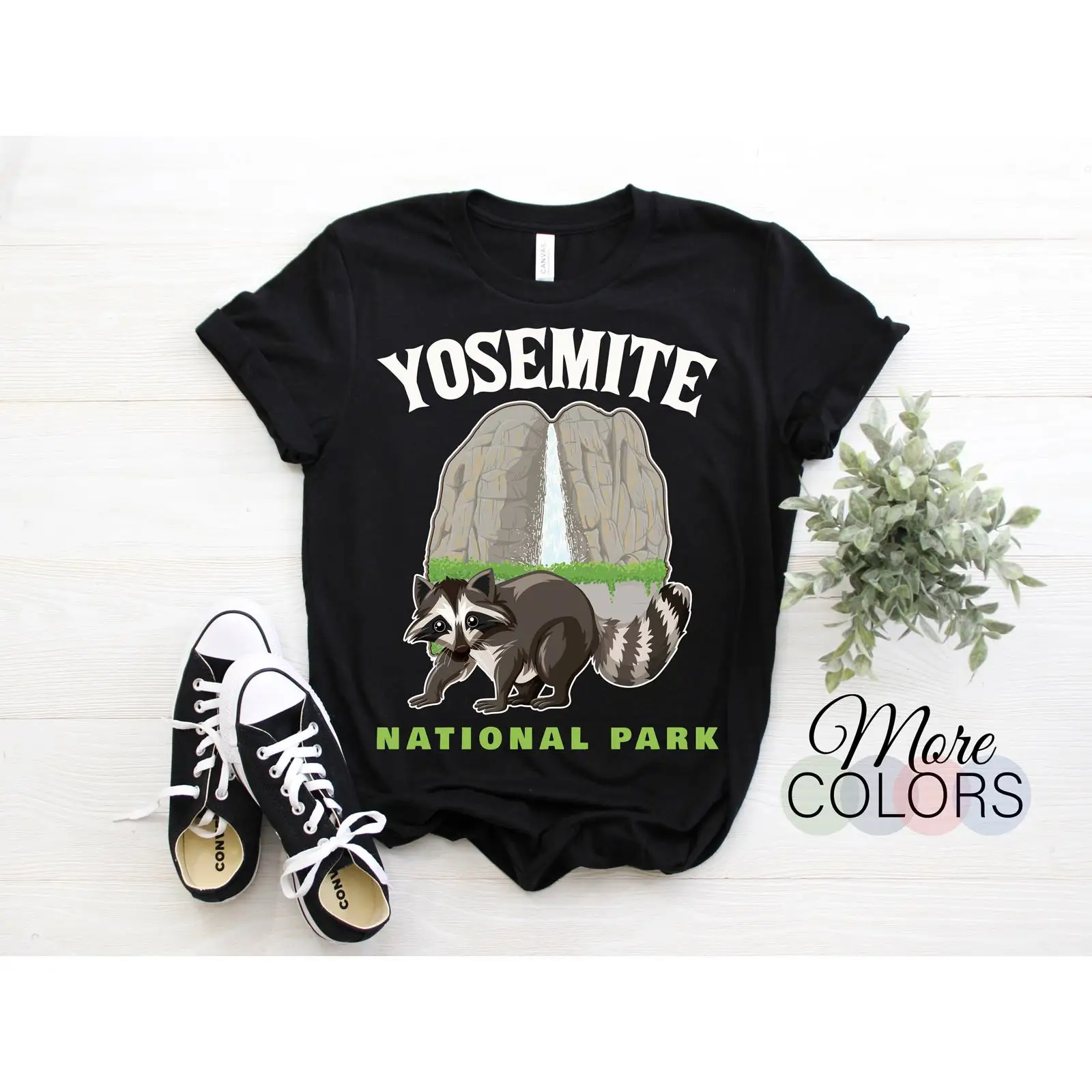 Outdoor Camping Yosemite - Maglietta con grafica vintage lavata del