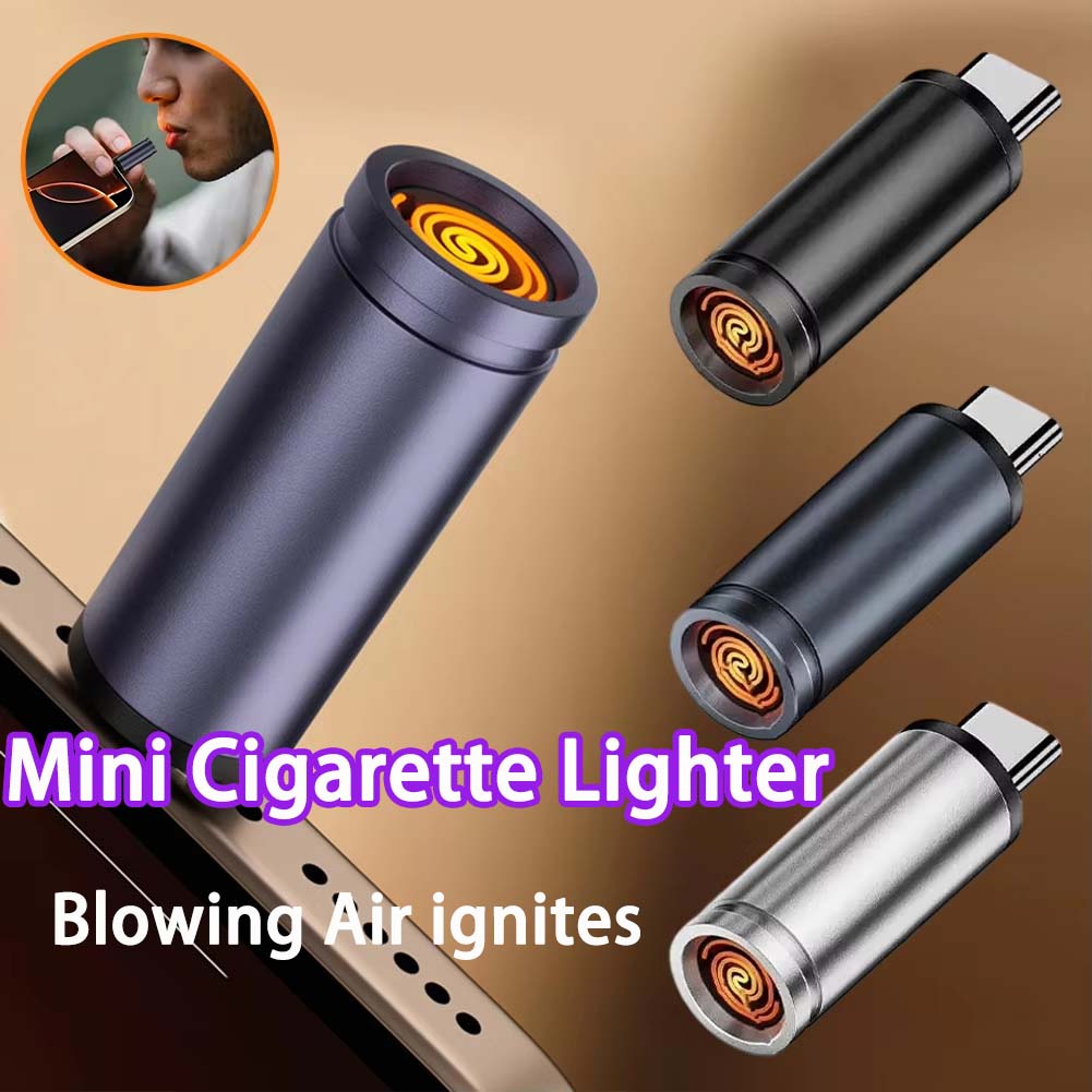 Outdoor Windproof Lighter - Accendino USB-C Portatile per Cellulare, Mini