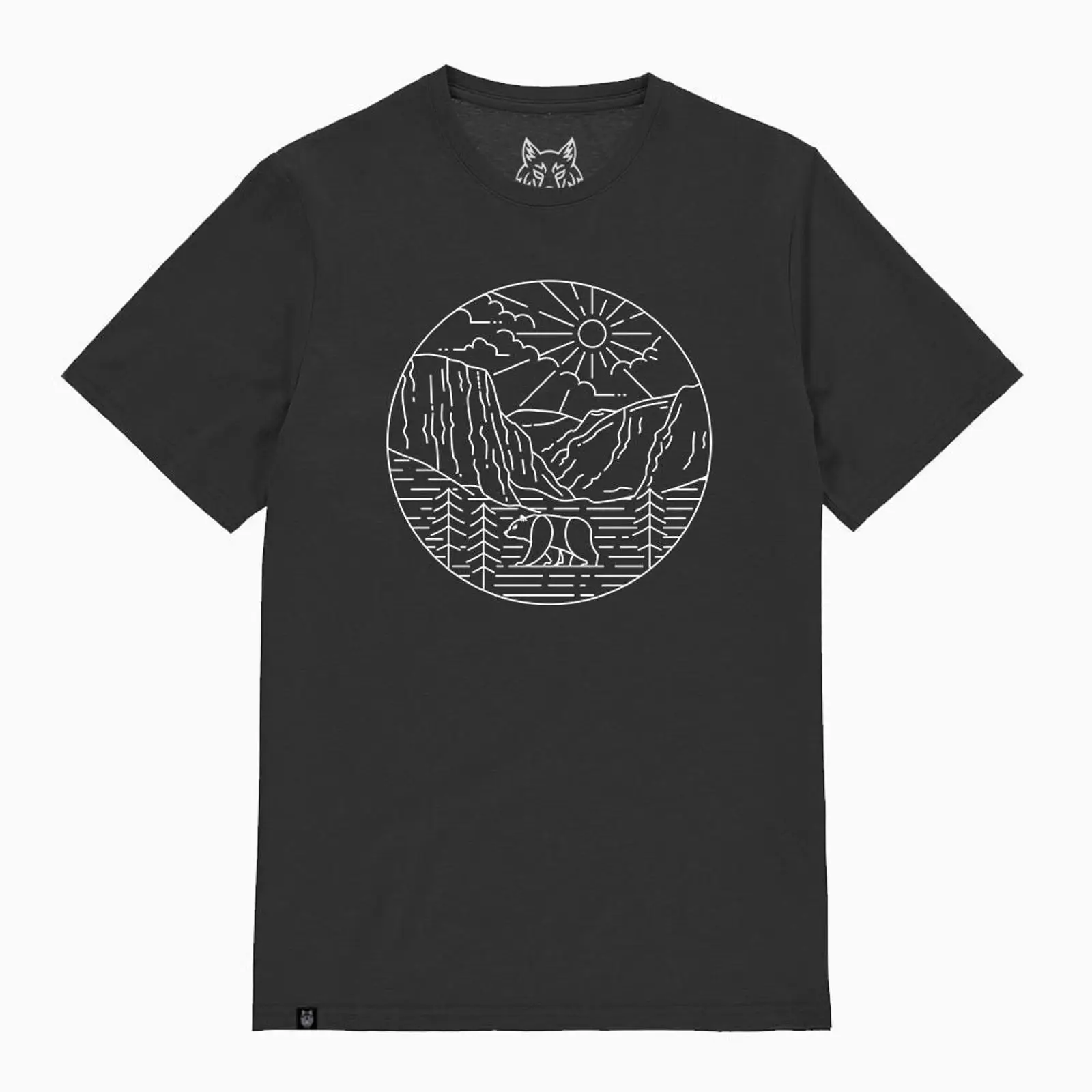 Outdoor Camping Yosemite - T-shirt con grafica minimalista orso del