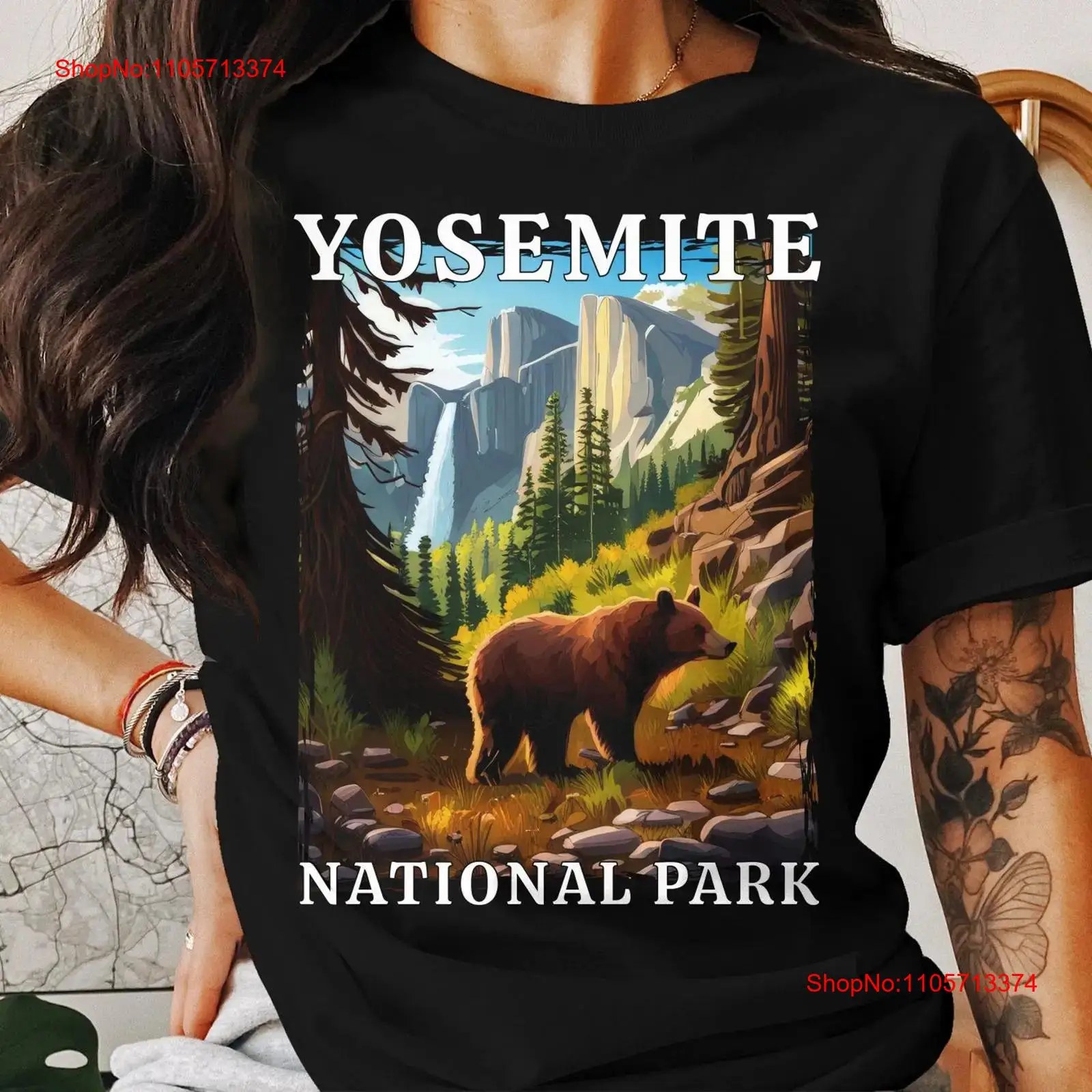 Outdoor Camping Yosemite - Maglietta da campeggio del Parco Nazionale