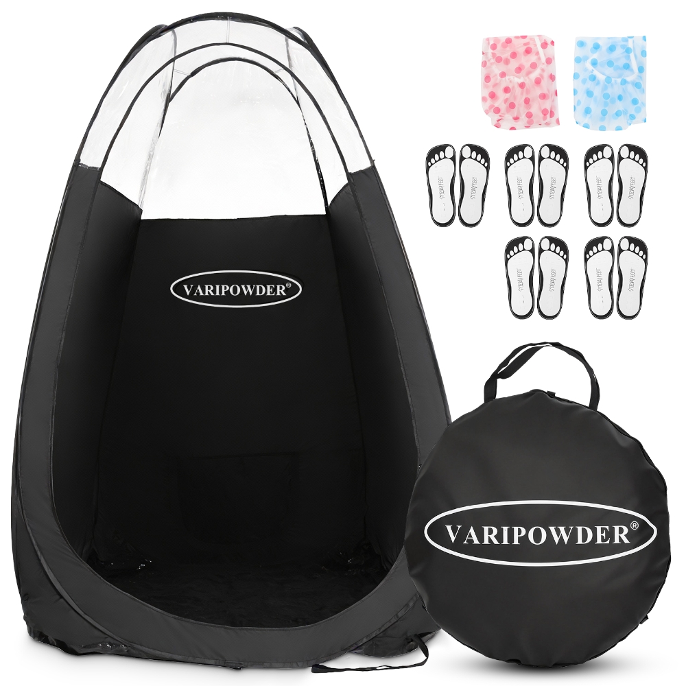 Outdoor Camping Automatic Quick Opening Tent - Tenda Nera Portatile per Abbronzatura Spray,
