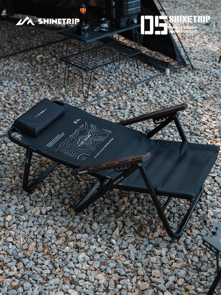 Outdoor Oversized Camping Chair - Sedia da Campeggio Pieghevole con Reclinazione