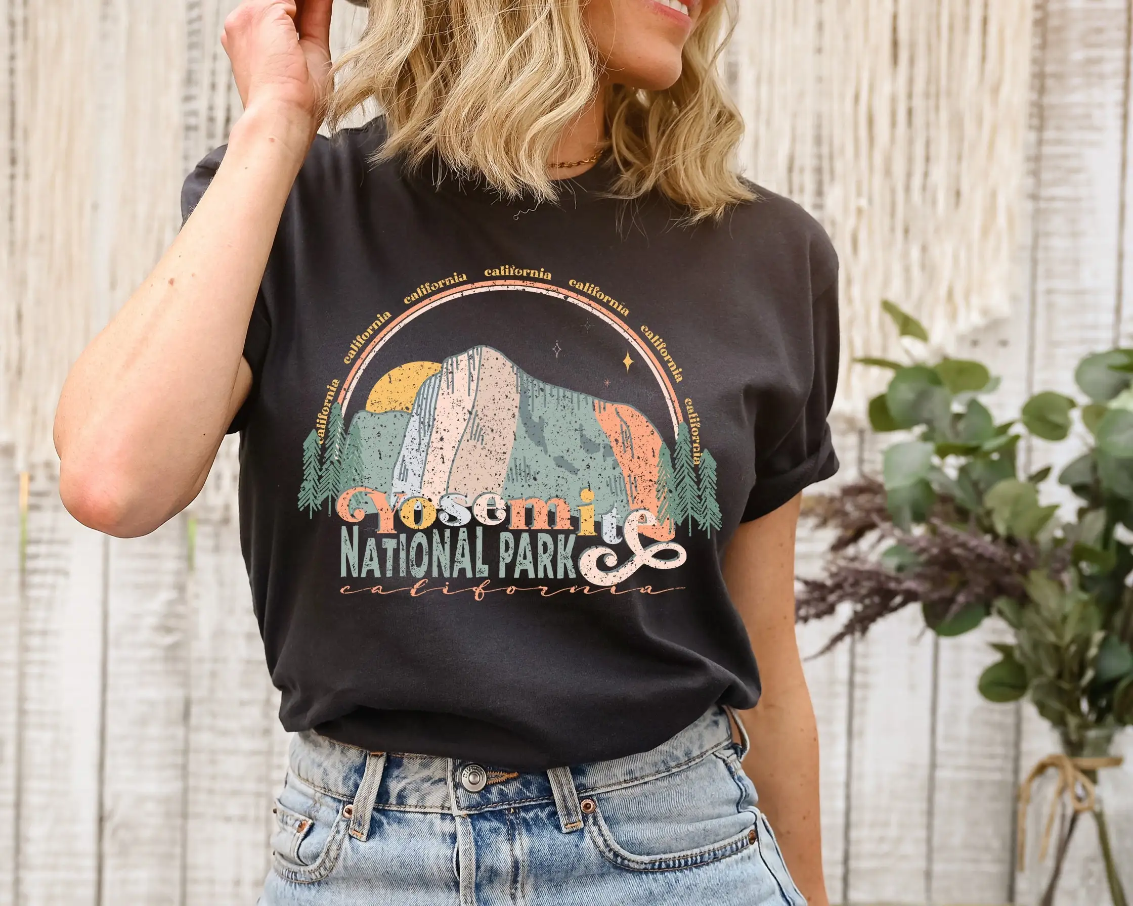 Outdoor Camping Yosemite - Maglietta del Parco Nazionale di Yosemite