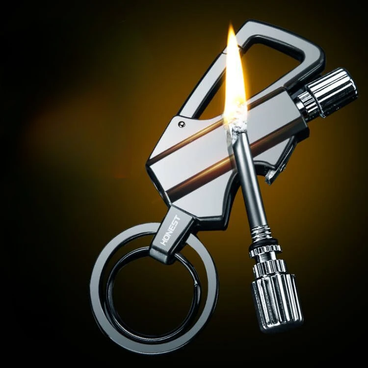 Outdoor Windproof Lighter - Portachiavi portatile multifunzionale per esterni, accendino