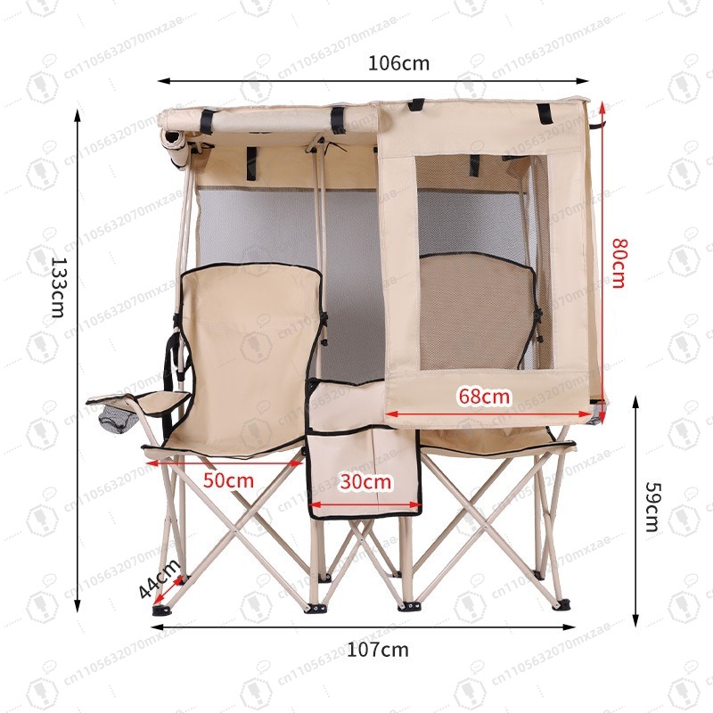Outdoor Camping Chairs Folding - Sedia pieghevole doppia per campeggio e