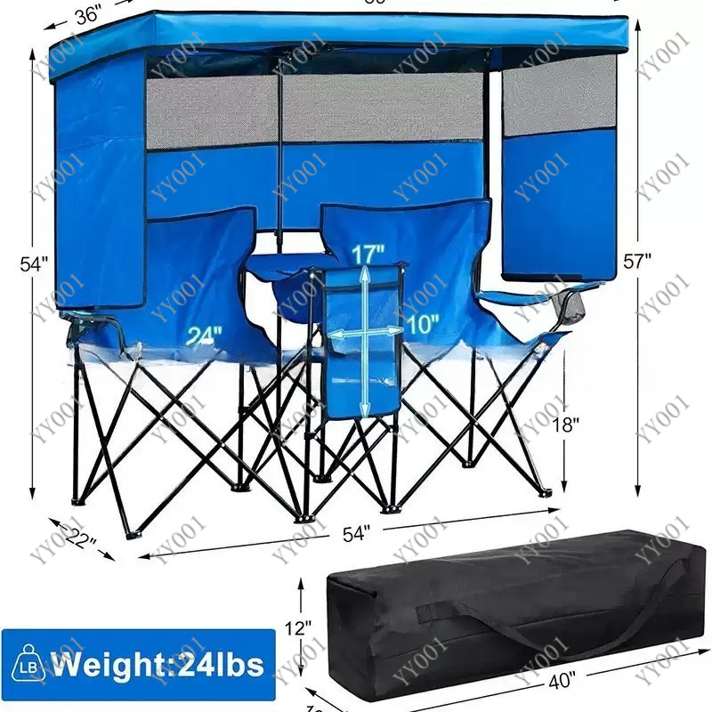 Outdoor Camping Chairs Folding - Sedia da Campeggio Pieghevole Doppia Portatile