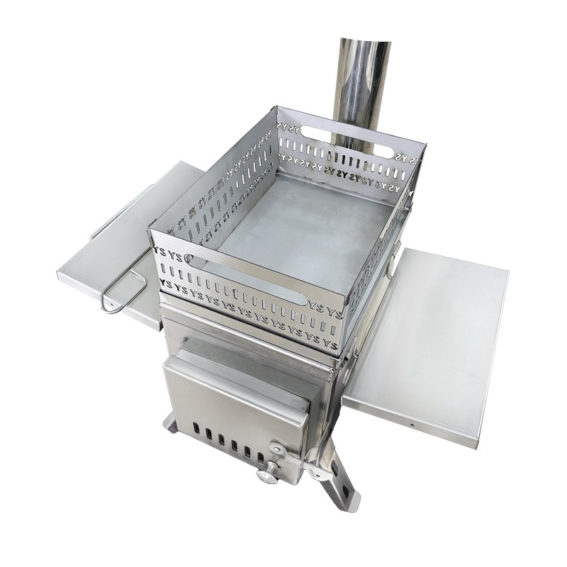 Outdoor Camping Wood Burning Stove - Stufa per Sauna in Acciaio Inox