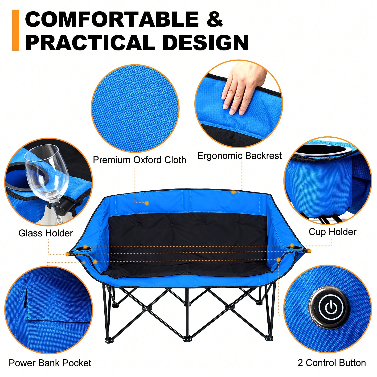 Sedia da Campeggio Riscaldata  - Outdoor Oversized Camping Chair recensione e prezzo
