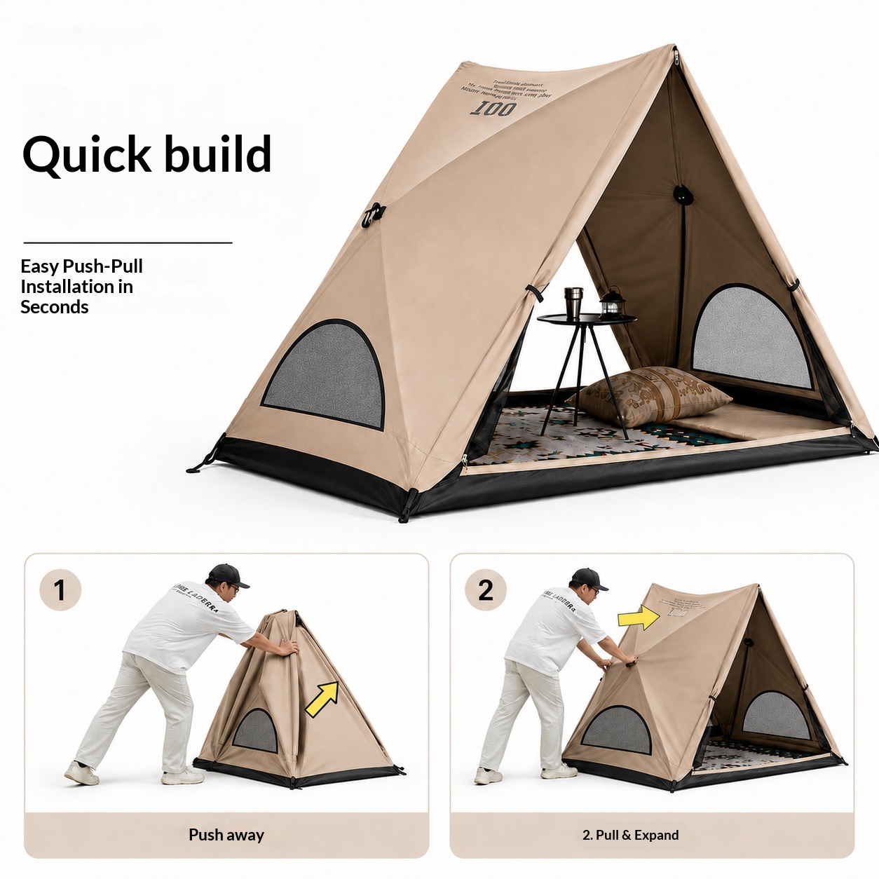 Tenda Triangolare Automatica,  - Outdoor Camping Automatic Quick Opening Tent recensione e prezzo