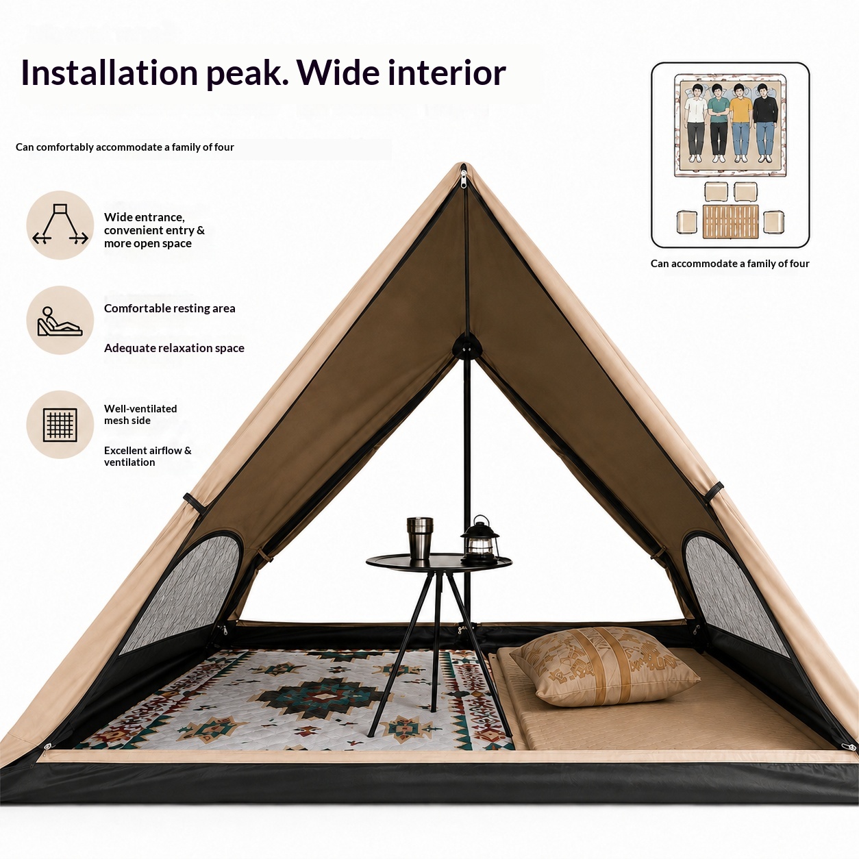 Tenda Triangolare Automatica,  - Outdoor Camping Automatic Quick Opening Tent recensione e prezzo