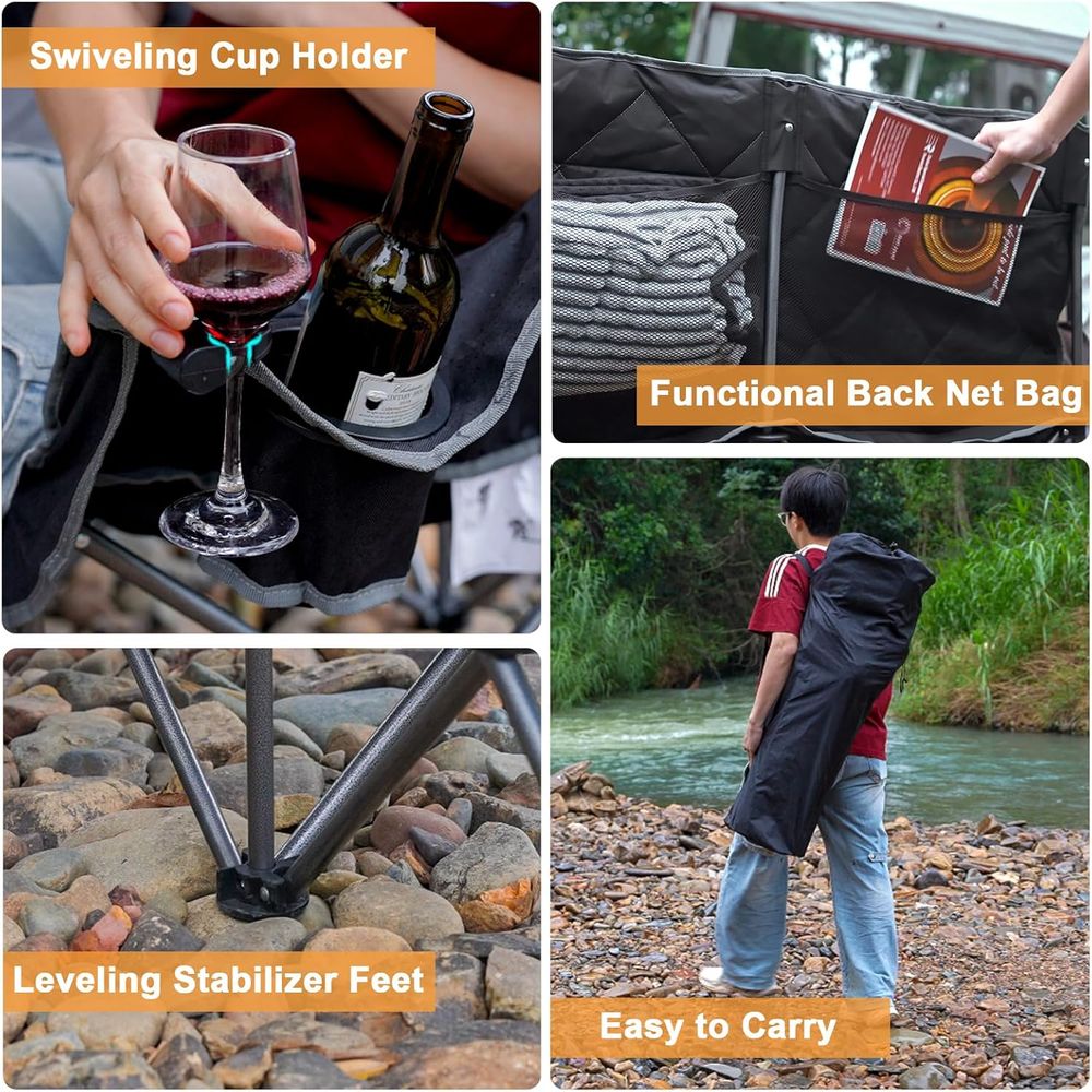 Sedia da campeggio doppia, sed - Outdoor Oversized Camping Chair recensione e prezzo