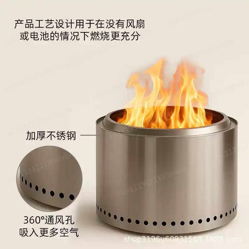 Grande Stufa a Legna Senza Fum - Outdoor Camping Wood Burning Stove recensione e prezzo