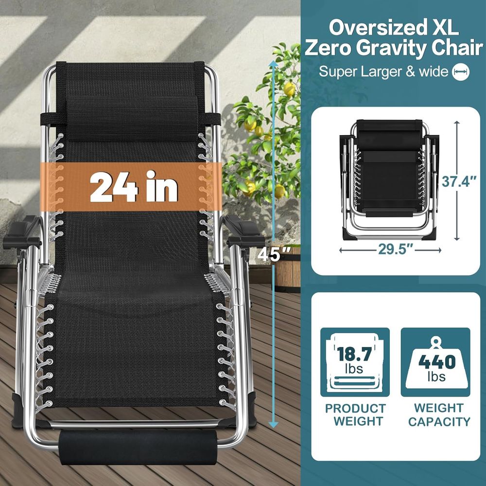 Sedia a Gravità Zero Allargata - Outdoor Oversized Camping Chair recensione e prezzo
