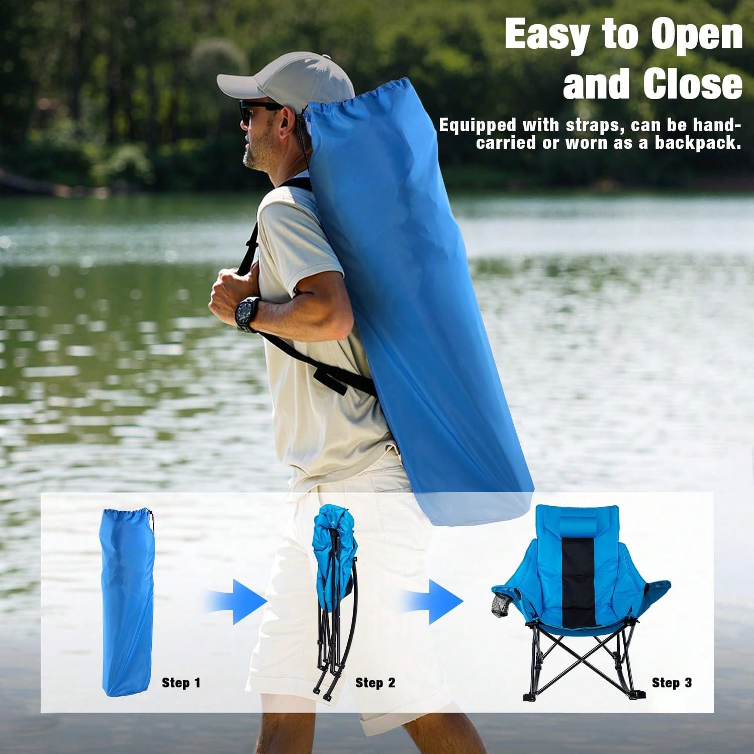 Sedia da Campeggio Pieghevole  - Outdoor Oversized Camping Chair recensione e prezzo
