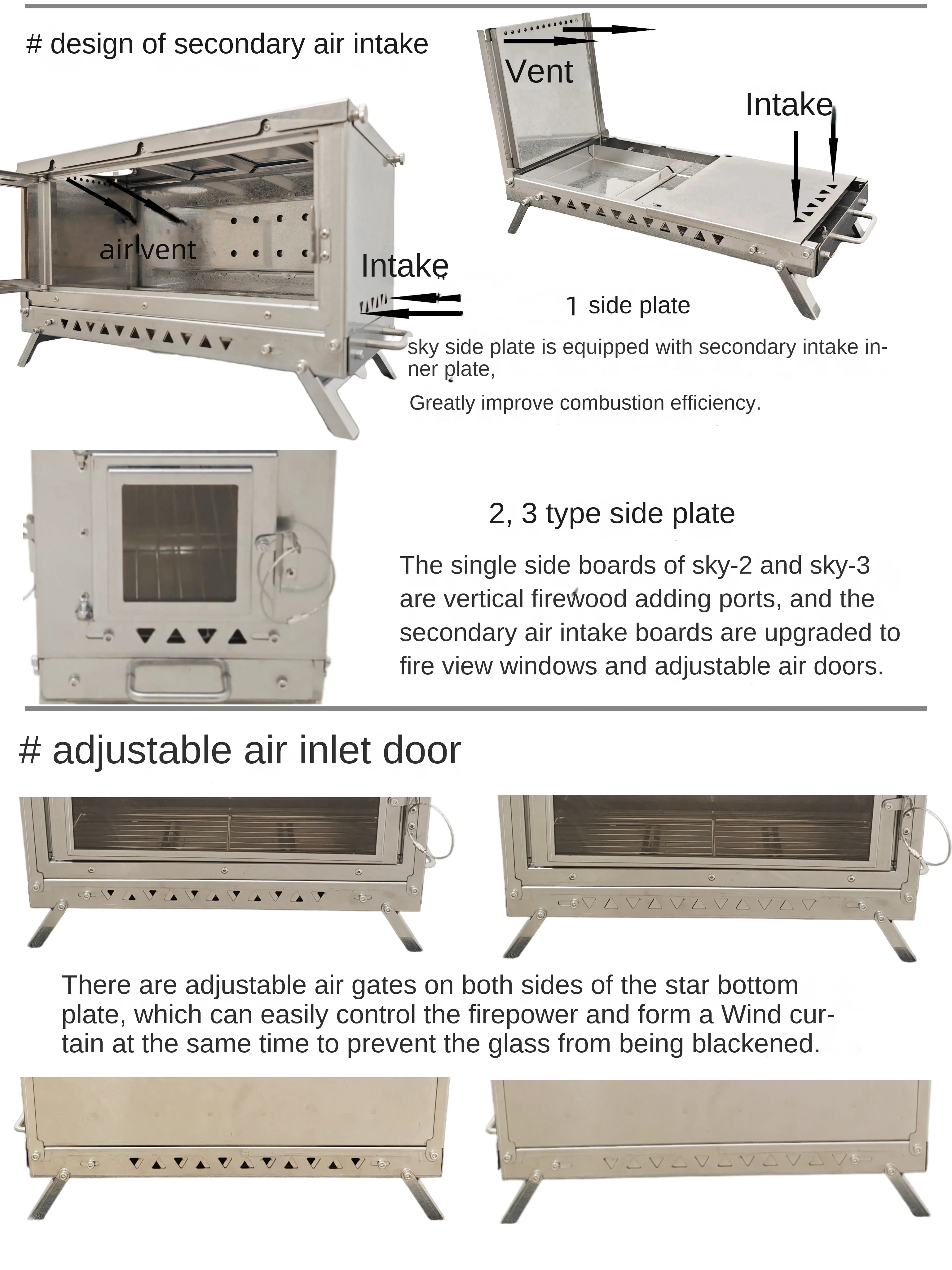 Camino pieghevole in lega di t - Outdoor Camping Fireplace recensione e prezzo