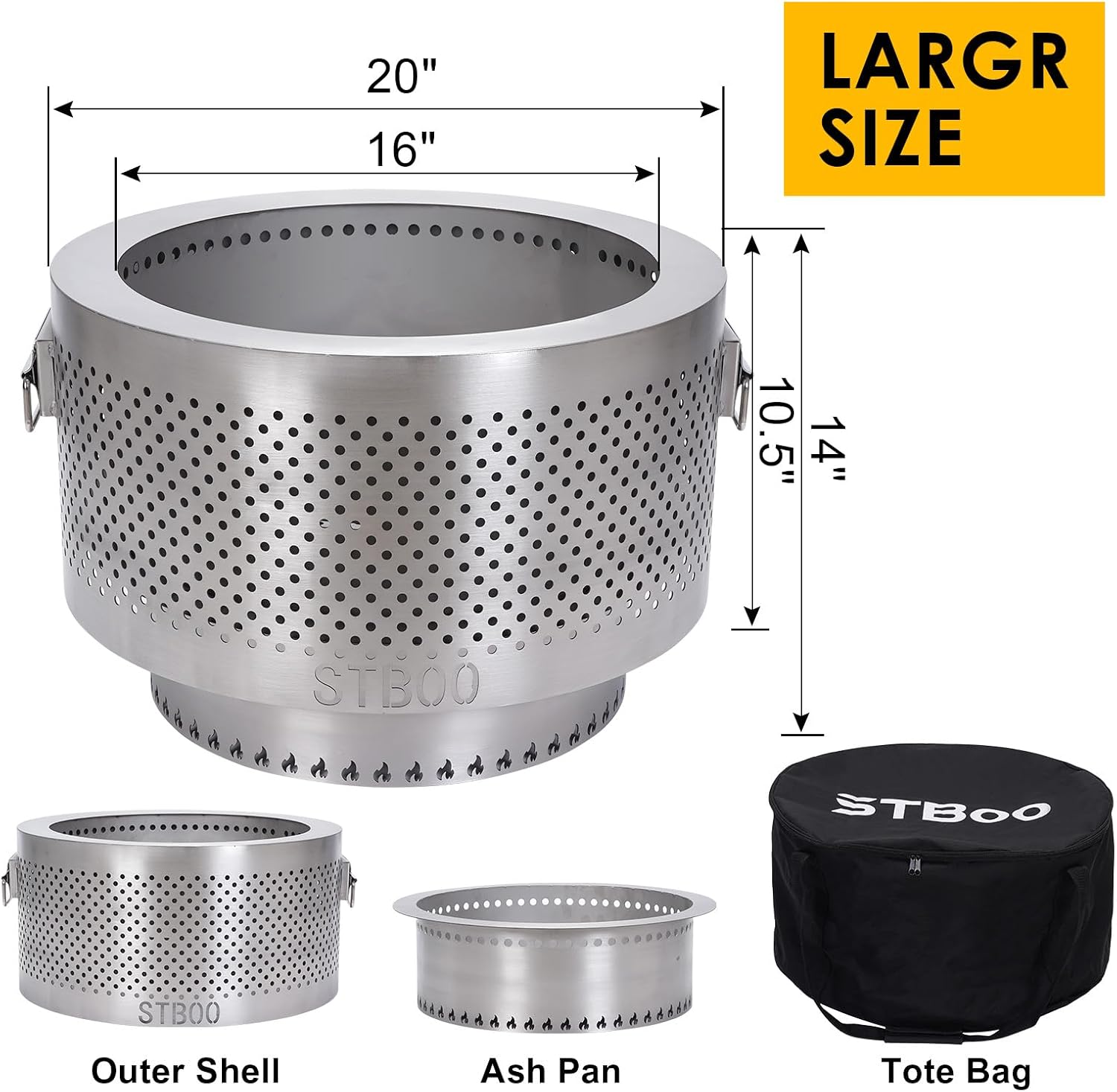 Braciere Grande da 20 Pollici  - Outdoor Camping Fireplace recensione e prezzo