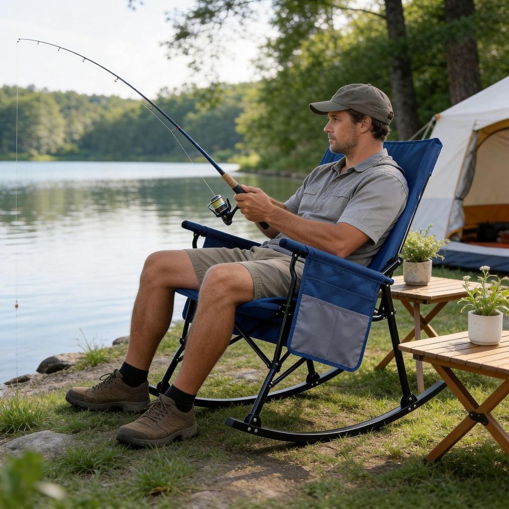 Set di 2 Sedie a Dondolo Porta - Outdoor Oversized Camping Chair recensione e prezzo