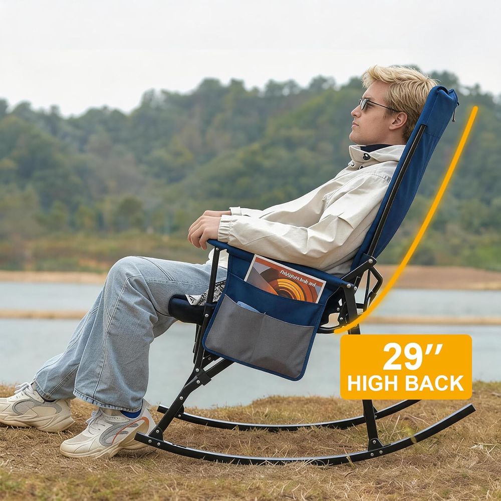 Set di 2 Sedie a Dondolo Porta - Outdoor Oversized Camping Chair recensione e prezzo