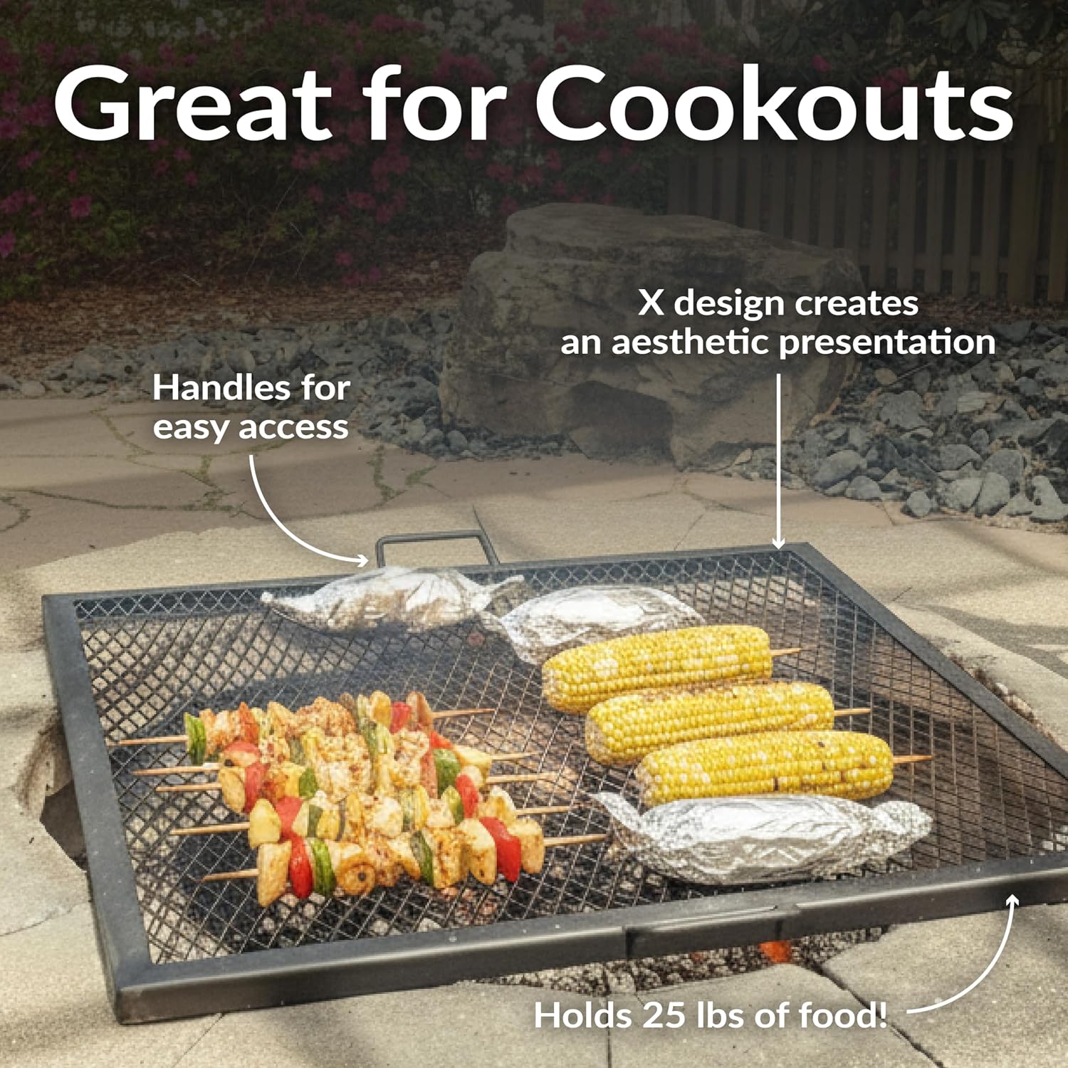 Griglia per braciere in acciai - Outdoor Camping Fire recensione e prezzo