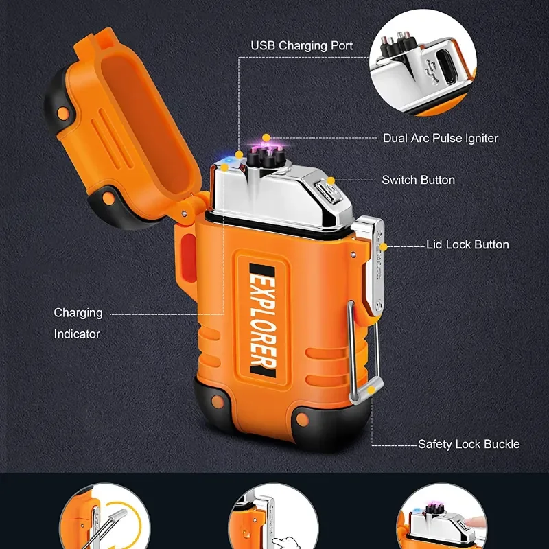 2023 NUOVO accendino a doppio  - Outdoor Windproof Lighter recensione e prezzo
