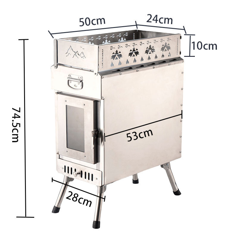Stufa Portatile a Legna per Sa - Outdoor Camping Wood Burning Stove recensione e prezzo