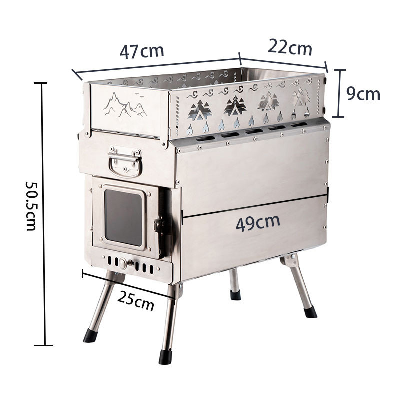 Stufa Portatile a Legna per Sa - Outdoor Camping Wood Burning Stove recensione e prezzo