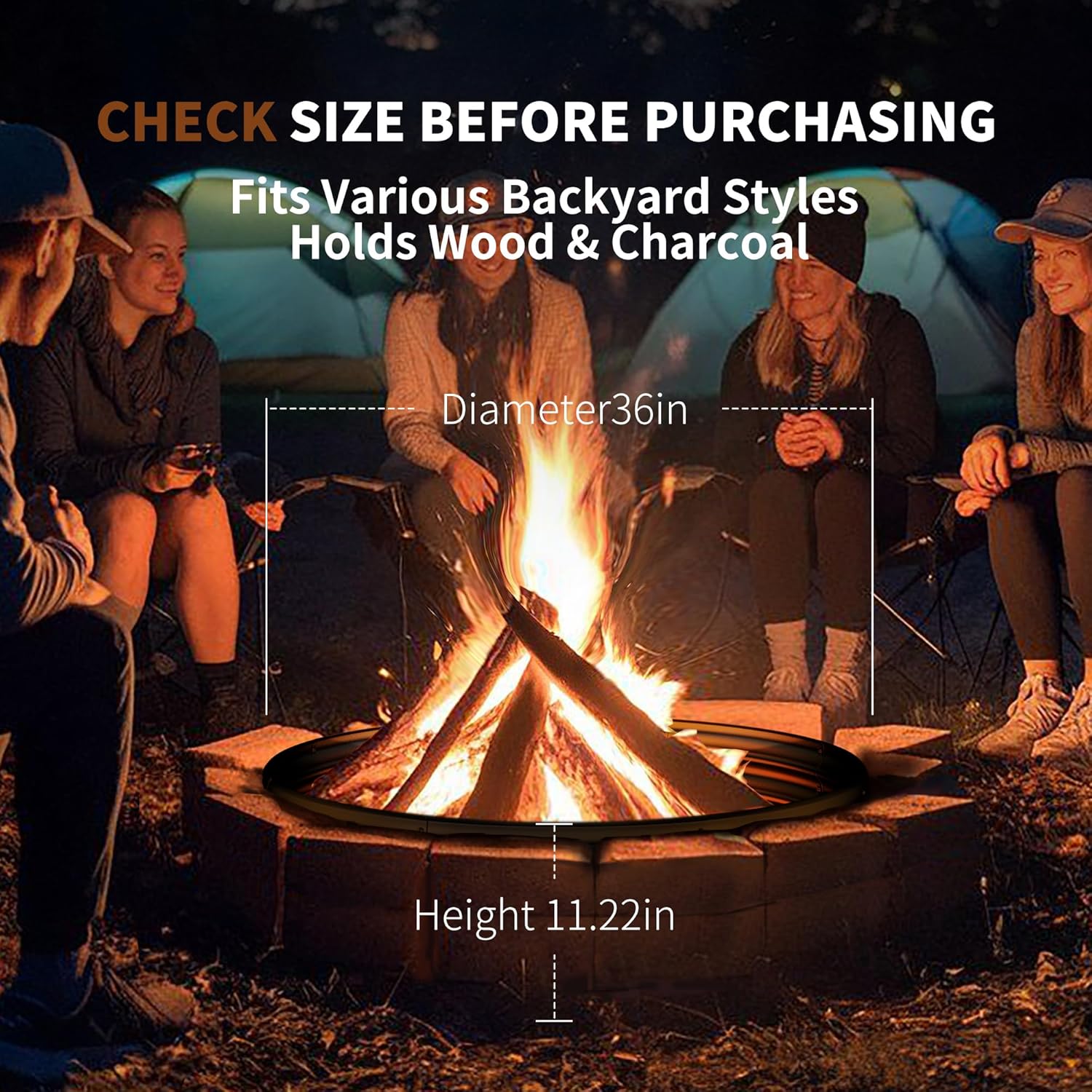 Anello per Braciere da 36 Poll - Outdoor Camping Fire recensione e prezzo