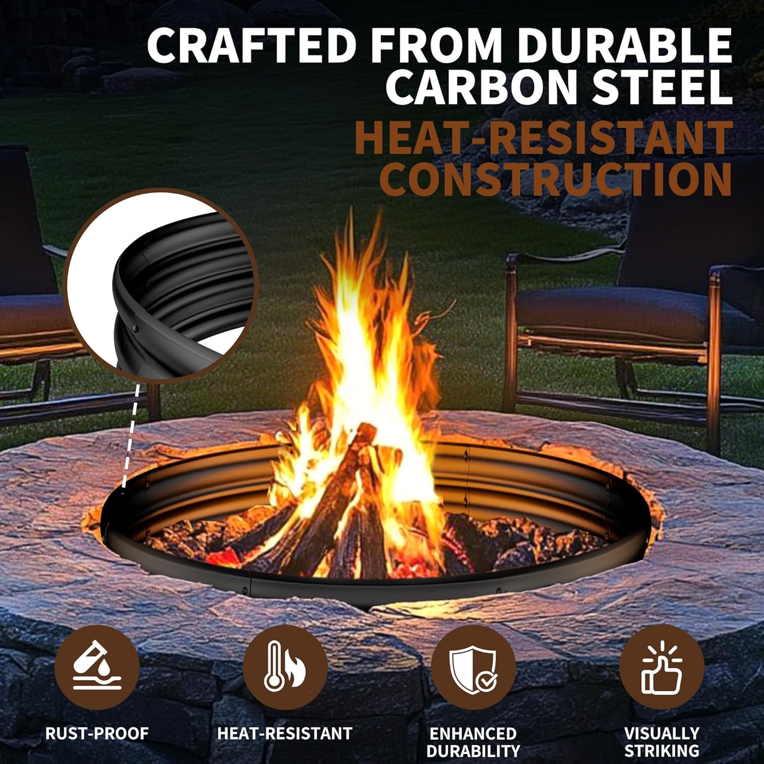 Anello per Braciere da 36 Poll - Outdoor Camping Fire recensione e prezzo