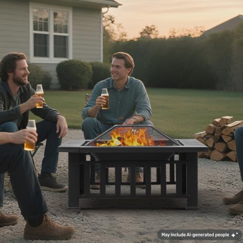 Tavolo con Braciere da 32 Poll - Outdoor Camping Fireplace recensione e prezzo