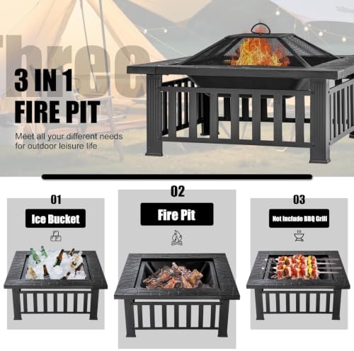 Tavolo con Braciere da 32 Poll - Outdoor Camping Fireplace recensione e prezzo