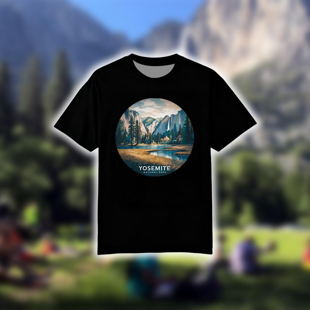 T-shirt con stampa vintage del - Outdoor Camping Yosemite recensione e prezzo